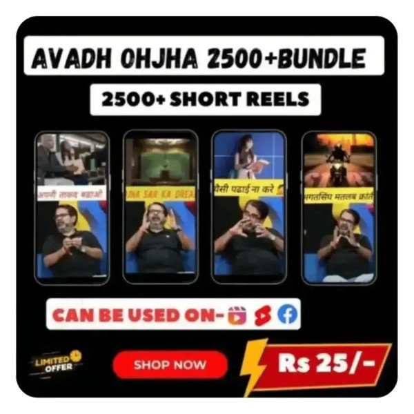 Avadh Ojha sir 2500+ Reels Pack